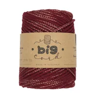 3mm Cord BIG CORD in Christmas Burgundy Peony (004)