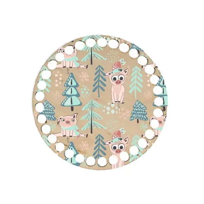 Wooden basket lid Ø15 cm – Little forest