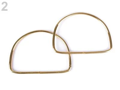 Metal handbag handles 10.5 × 13 cm – rose gold