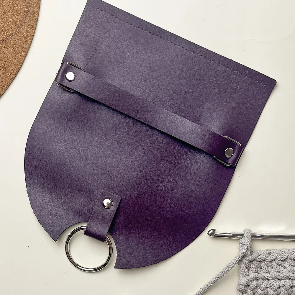 Leather handbag flap
