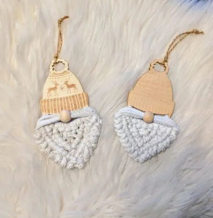DIY set for making macramé Christmas gnomes – 6 pcs