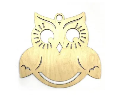 Wooden base for macramé – Owl