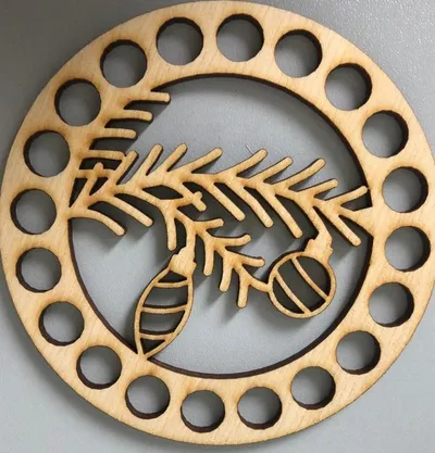 Wooden Christmas crochet base Ø10 cm – various motifs