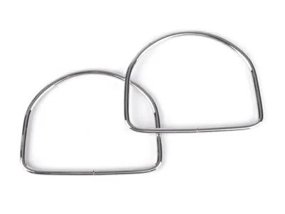 Metal handbag handles 10.5 × 13 cm – nickel