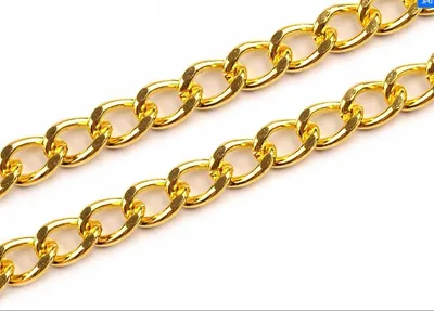 Handbag chain with carabiner, length 120 cm – gold