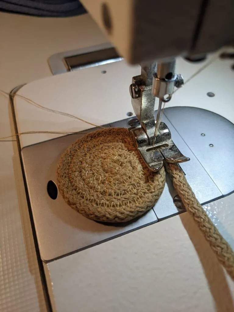 start of sewing