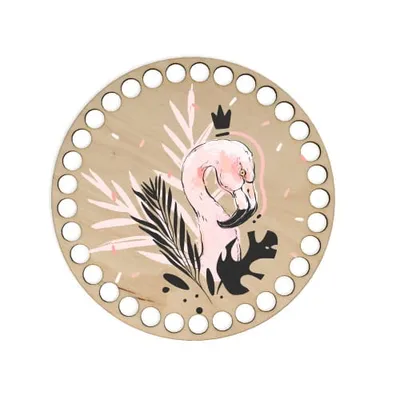 Wooden basket lid Ø15 cm – Pelican