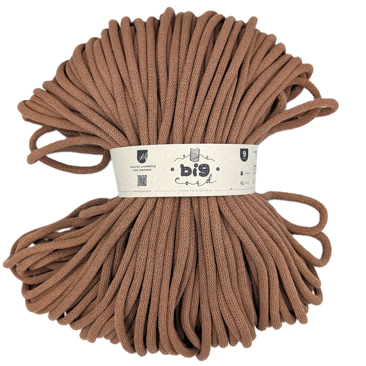 9mm braided cord (113) as Cinnamon