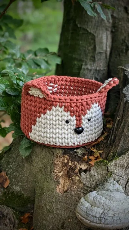 DIY set for a crocheted basket – Fox