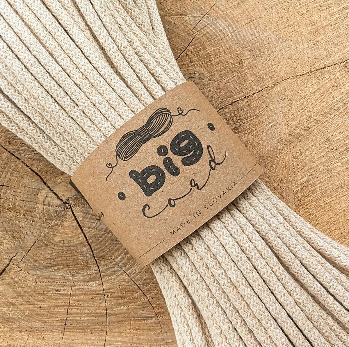 6mm cord for sewing (104) as Cappuccino