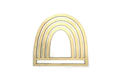 Wooden base for macramé – Rainbow