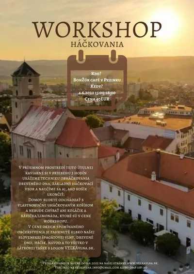 Workshop háčkovania v Pezinku – 4. 6. 2022