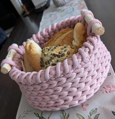 🧶 Crochet basket with 9 mm cord BIGcord – step-by-step tutorial