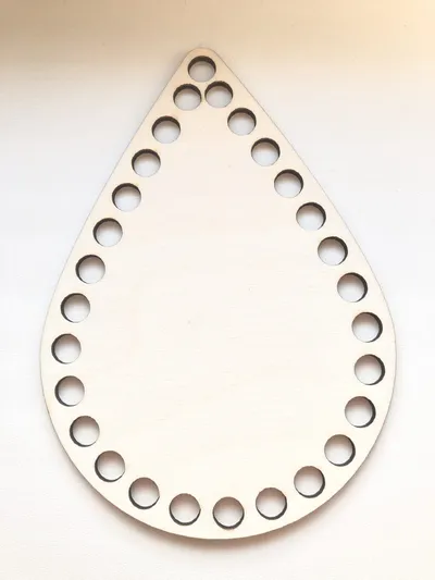 Wooden crochet base – Mouse