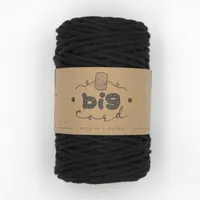 Macramé cord 3 mm in Charcoal (154)