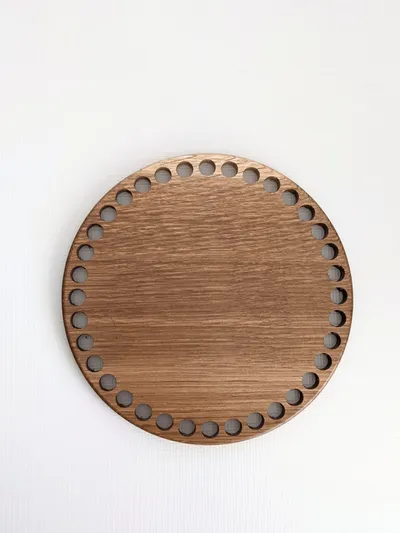 Basket base from solid oak Ø17 cm