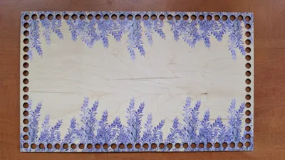 Wooden crochet base 24 × 40 cm – Lavender