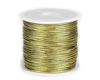 Flat Christmas cord, width 1.1 mm – gold