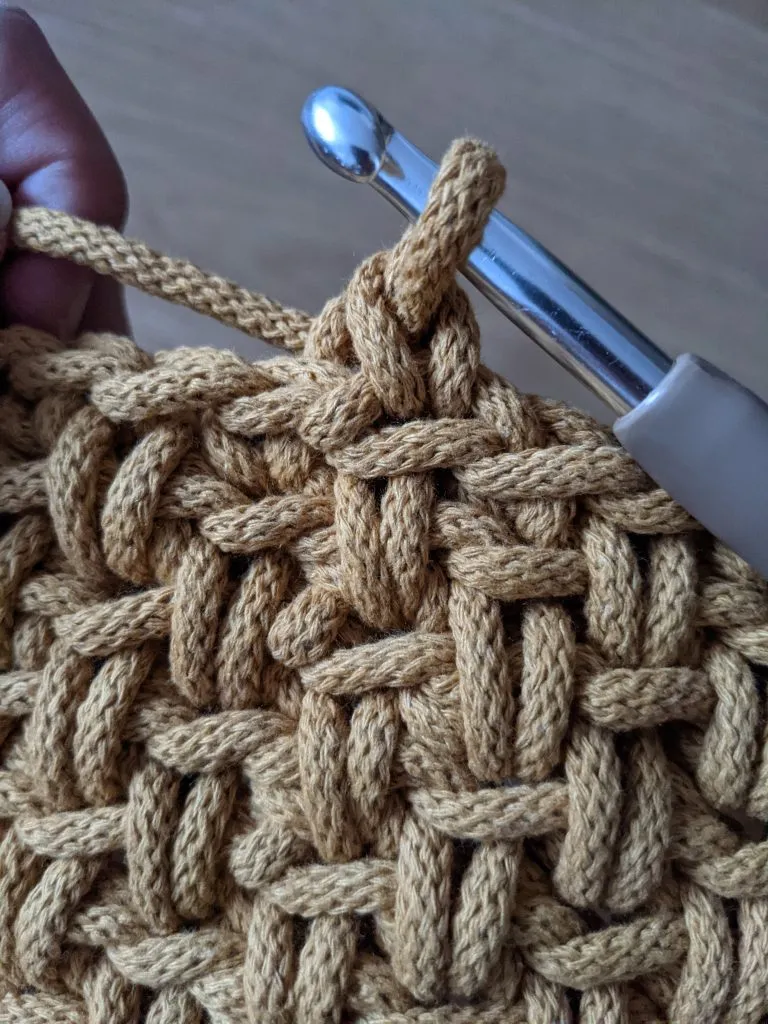 pattern first stitch in the row