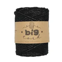 3mm Cord BIG CORD in Charcoal with Silver (021)