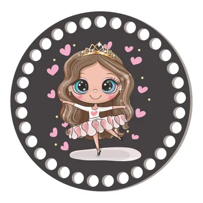 Wooden basket lid Ø15 cm – Ballerina