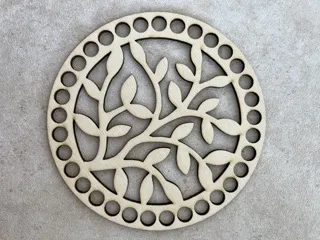 Wooden set for crocheted basket – Leaves