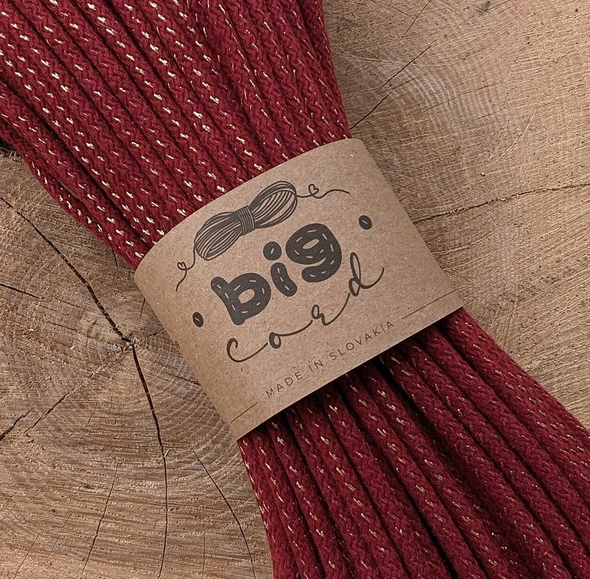 6mm cord for sewing (004) as Christmas Burgundy Peony