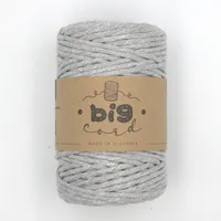 Macramé cord 3 mm in Granite with silver (302)