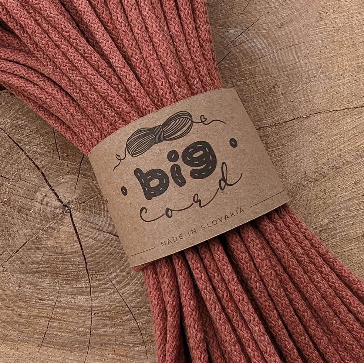 6mm cord for sewing (116) as Terracotta