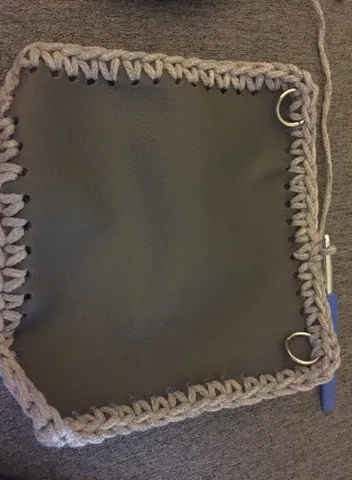 Crocheted Backpack with Leather Accessories – 4