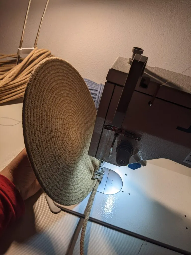 tutorial for a sewn cord handbag