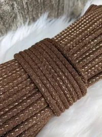 6mm Sewing Cord BIG CORD in Chestnut with Gold (008)