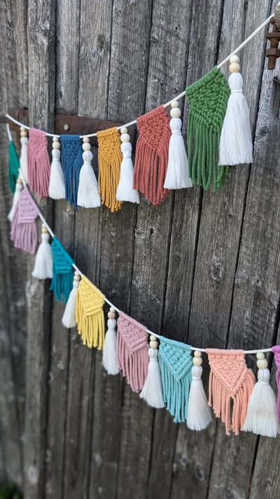 DIY set for making a macramé garland
