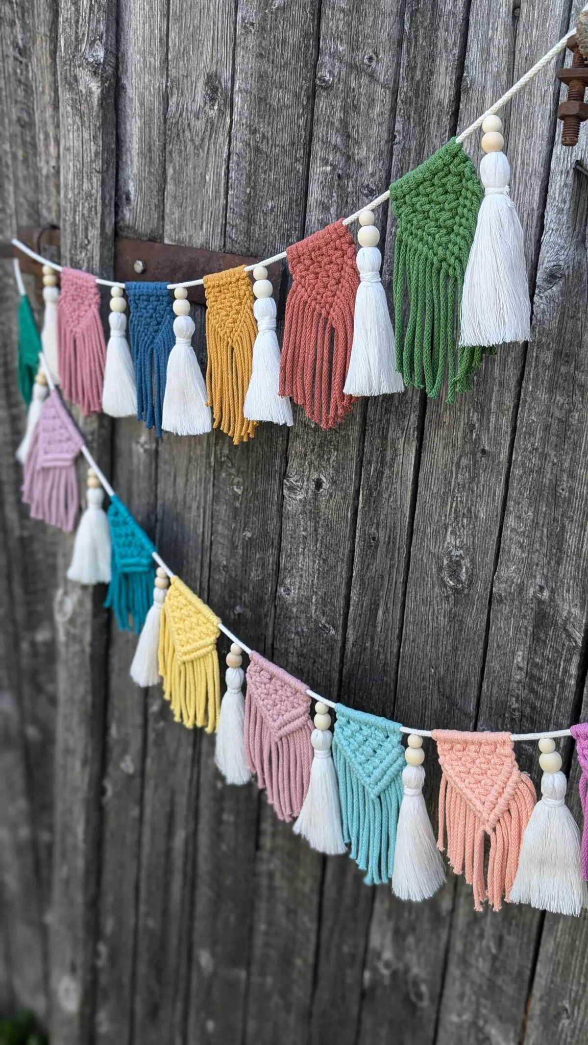 DIY set for making a macramé garland