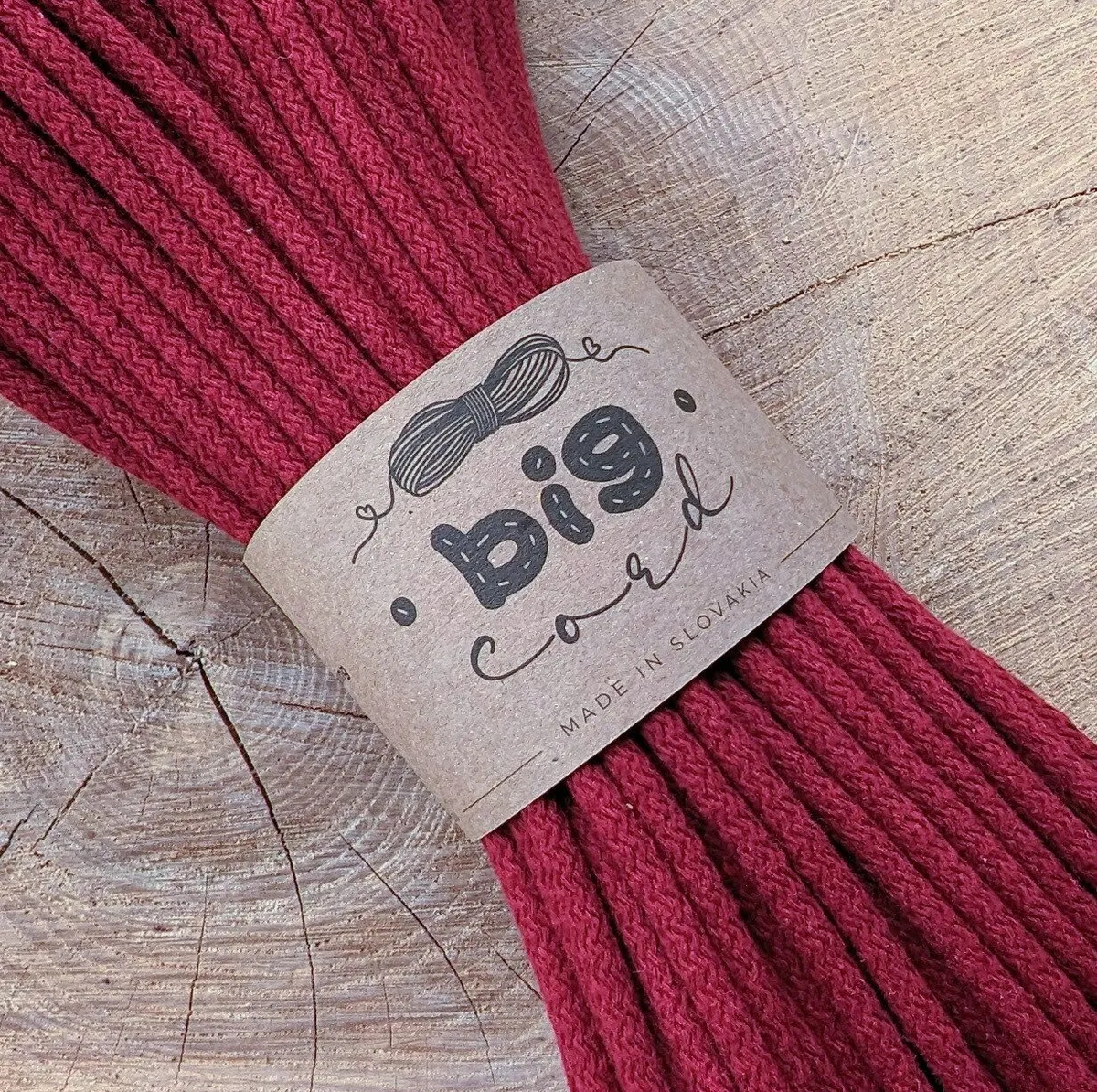 6mm cord for sewing (114) as Burgundy Peony