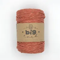 Macramé cord 3 mm in Terracotta with Glitter (528)