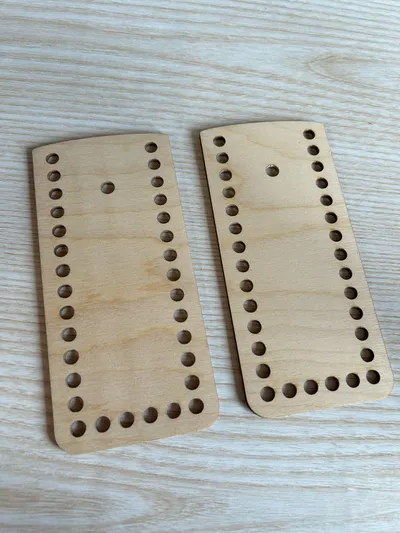 Wooden sides for making a handbag