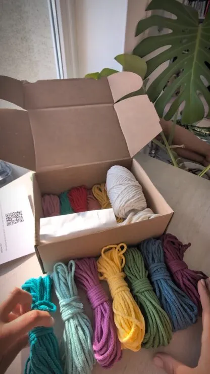 DIY set for making a macramé garland