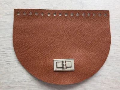 Leather handbag flap – sandstone