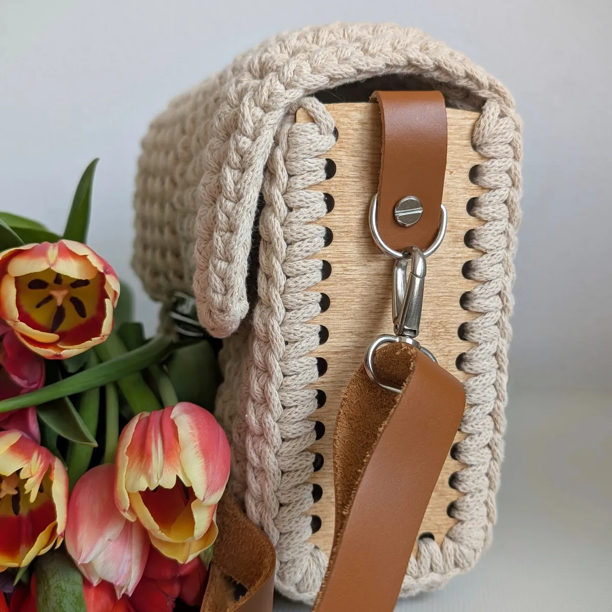 Wooden sides for making a handbag