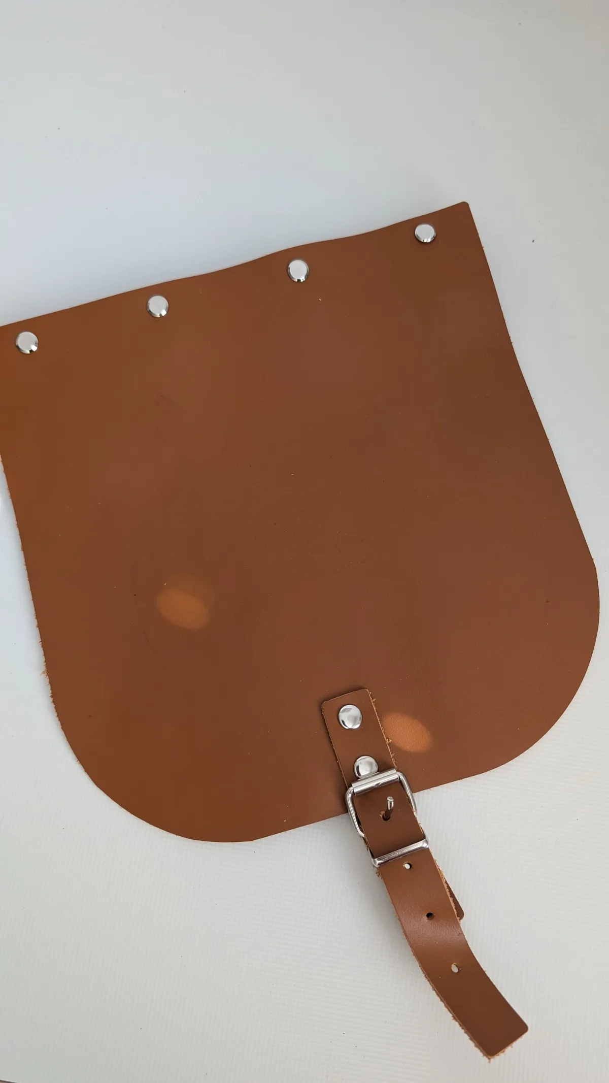 Leather handbag flap
