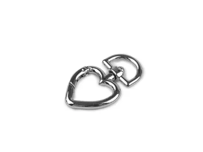 Heart-shaped metal carabiner