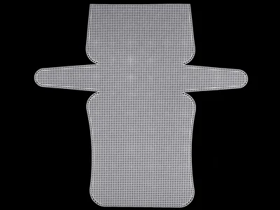 Plastic handbag canvas – size L, white