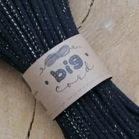 6mm Sewing Cord BIG CORD in Charcoal with Gold (009)