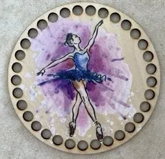 Wooden basket lid Ø15 cm – Prima ballerina