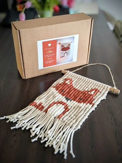 DIY set for making a macramé decoration – Fox