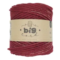 5mm Cord BIG CORD in Christmas Burgundy Peony (004)