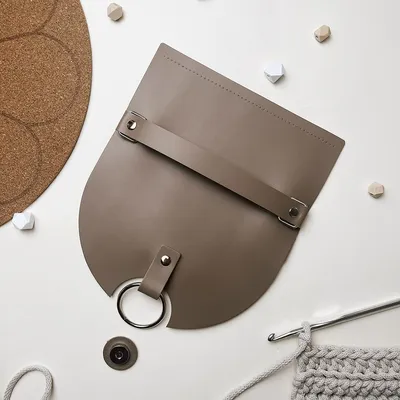 Leather handbag flap