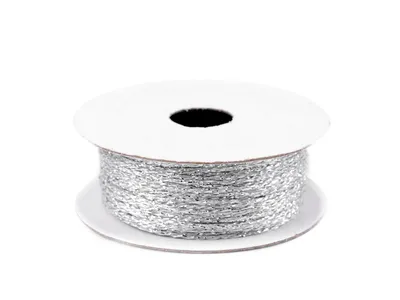 Christmas cord, width 1 mm – silver