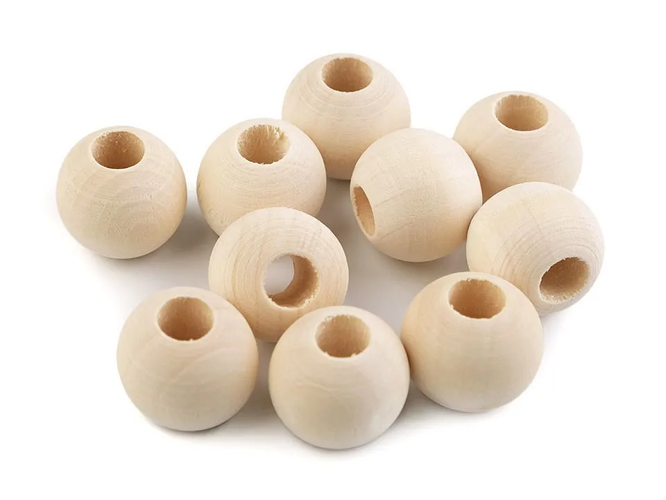 Drevené korálky nelakované Ø20 mm